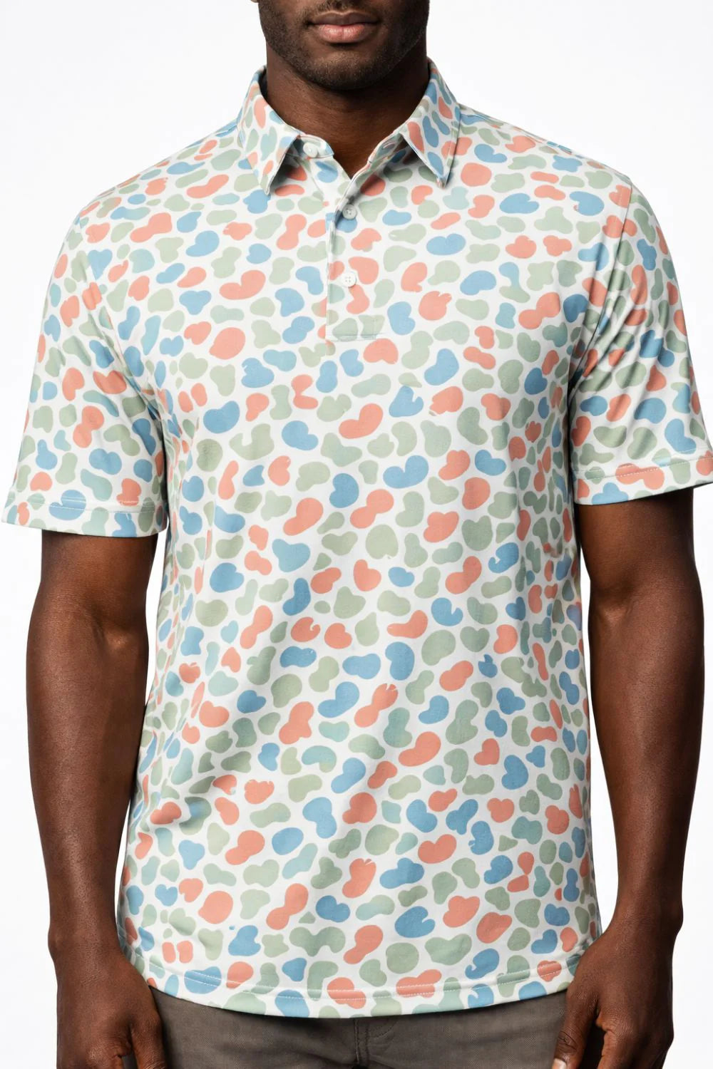 trout old school camo polo