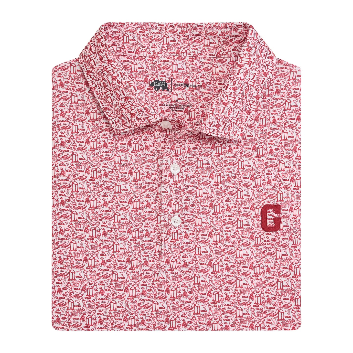 UGA icons printed performance polo | onward reserve