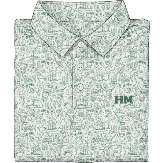 youth performance polo, field & feather | hurricane marsh