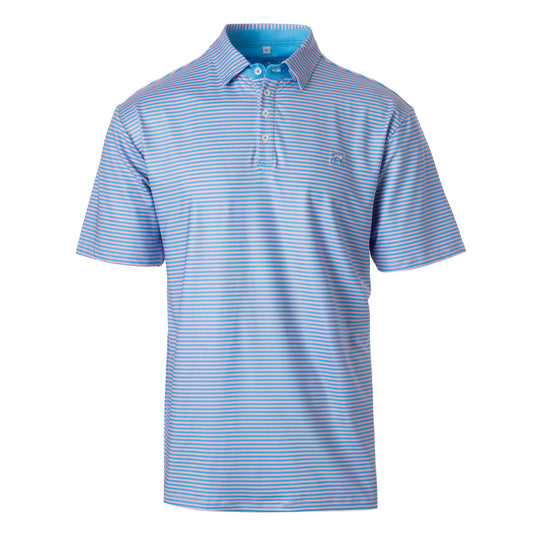 youth signature performance polo, pink/blue | fieldstone