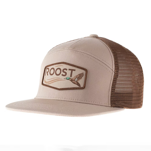 youth roost 7 panel logo patch hat