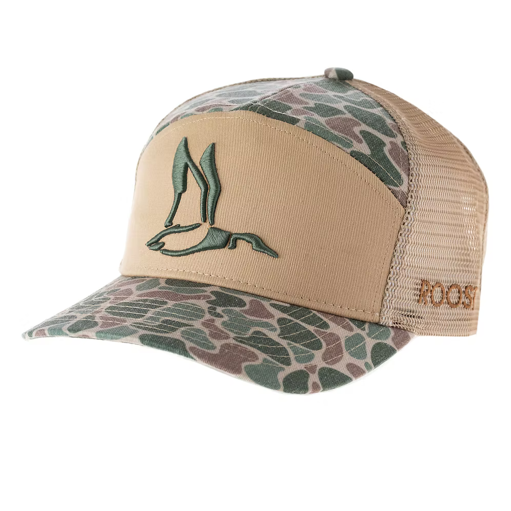 youth roost 7 panel 3D puff duck logo cap